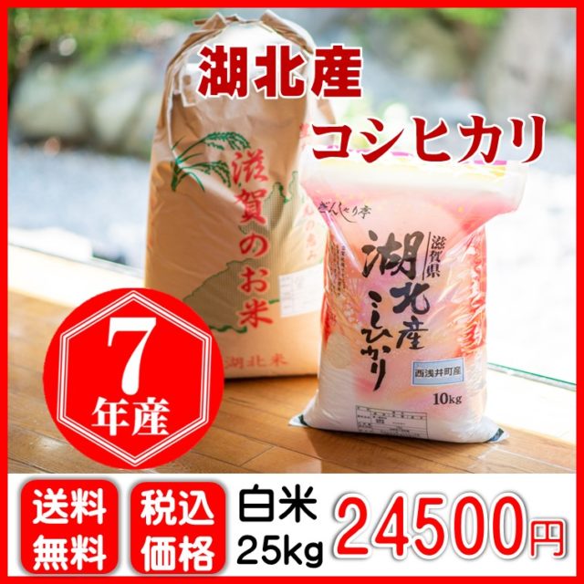 湖北産コシヒカリ〈白米〉25㎏