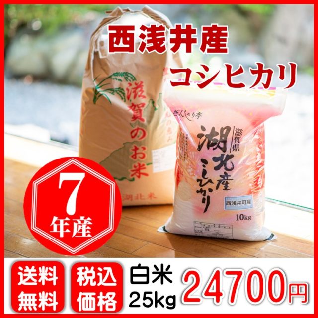 西浅井産コシヒカリ〈白米〉25㎏